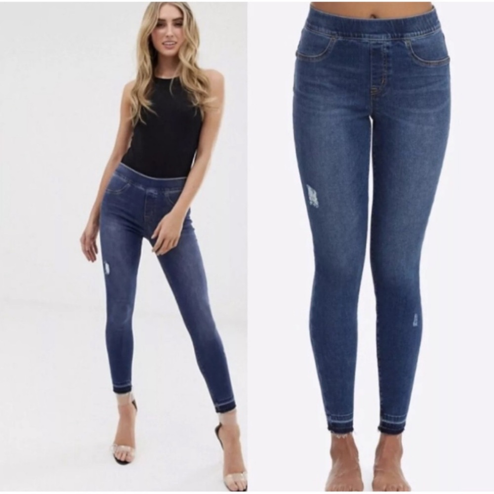 Spanx Distressed Skinny Jeans Size Large